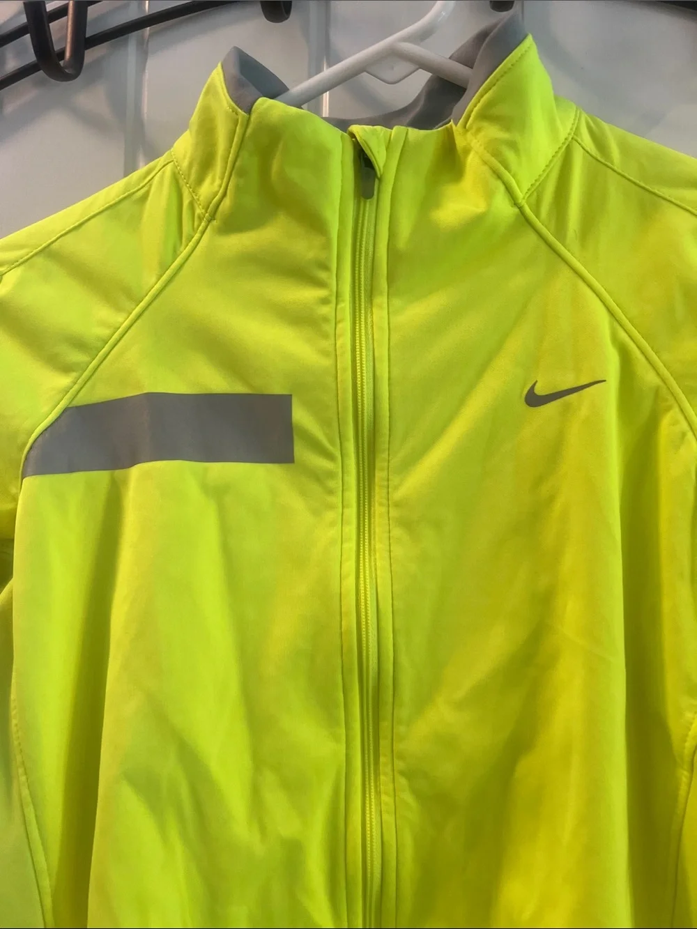 Nike Neon Yellow Reflective Dri-FIT Running Jacket